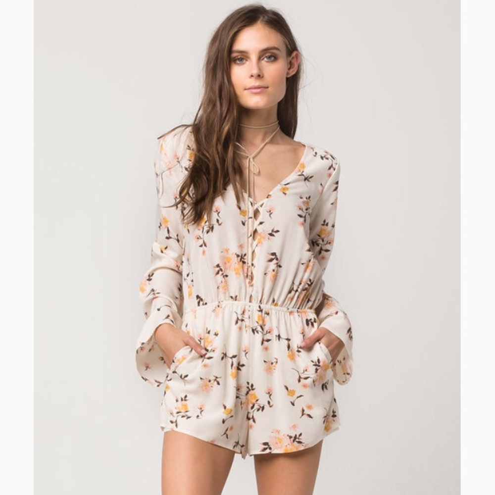 Floral Cream Romper